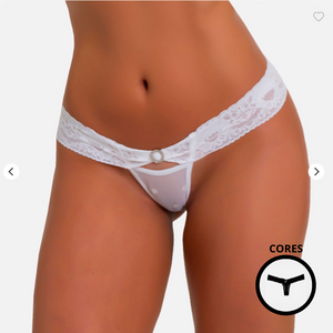Calcinha Aperitivo - Sexy em Tule e Renda de Luxo - sensualle