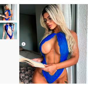 Body Perfeito - Body em Renda de Luxo com Regulagem - Sensualle