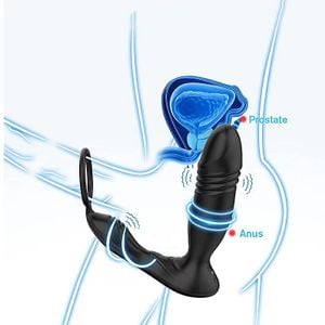 Vibrador de Próstata com Anel e Vai e Vem via APP - À Longa Distância - 8590
