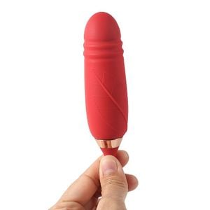 Vibrador Língua / Vai e vem - Formato de Rosa - Flowery Plus - 7868