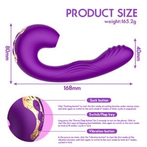 Vibrador Sugador com Flap - OLENA - ES021