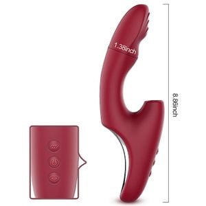 Vibrador com Sugador, Dedilhar e movimento de vem cá - 8774