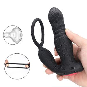 Vibrador de Próstata Vai e vem com Anel Peniano  - Rocky-RCT -7749