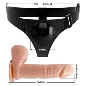 Cinta Peniana com Base para Ventosa - 26,0 cm - Jerry - Pretty Love - 7611