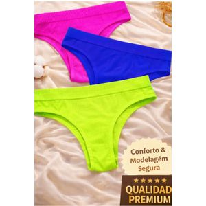 Kit 2 Calcinhas Caneladas Conforto Importadas – Super Conforto e Cintura Alta!