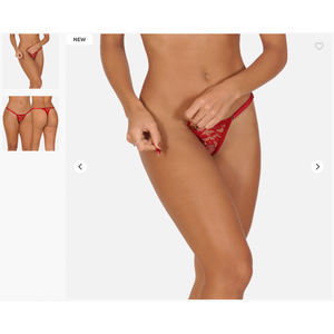 Calcinha Sol - Fio Dental Tanga em Renda Sexy com Gancho - SENSUALLE