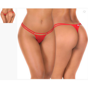 CALCINHA SIM - FIO DUPLO EM TULE MODELO LINGERIE SENSUAL DETALHE EM BIJU - SENSUALLE