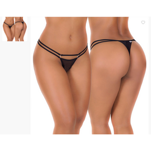 CALCINHA SIM - FIO DUPLO EM TULE MODELO LINGERIE SENSUAL DETALHE EM BIJU - SENSUALLE