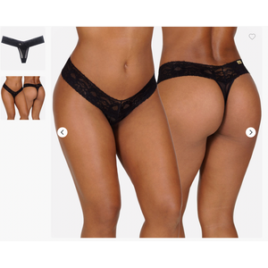 Calcinha Tesouro - Sexy Fio Dental em Tule Com Renda - Sensualle