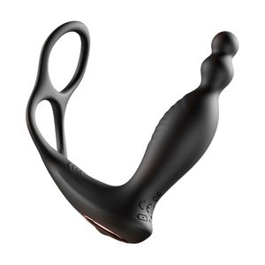 Massageador para Próstata com Aquecimento e Anel Duplo e Vibração - App - 9761