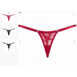 CALCINHA ACUADA FIO DENTAL EM RENDA E REGULAGEM - SENSUALLE