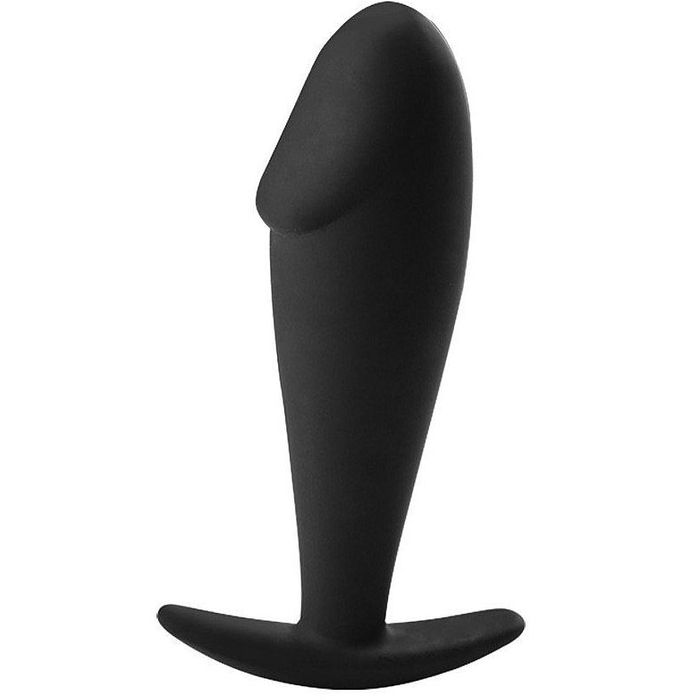 Plug Anal em Silicone com Glande - PRETO