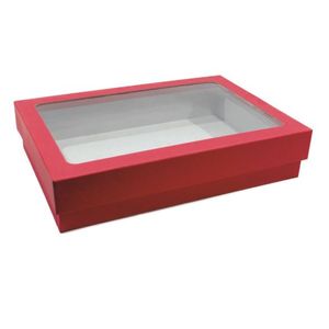 Caixas 30x15 Com Visor-retangular - VERMELHO