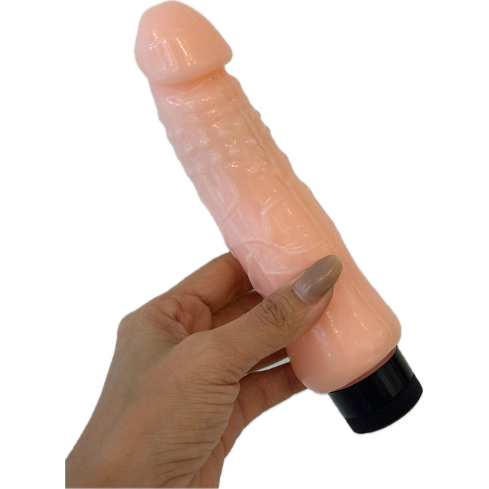 Penis em Skin Com Vibro - 18 x 3,5 cm.