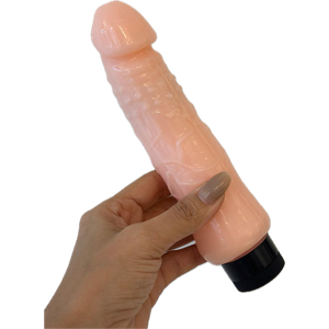 Penis em Skin Com Vibro - 18 x 3,5 cm.