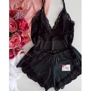 Baby Doll Anna - PRETO