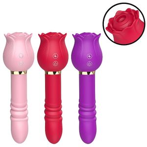 Vibrador Sugador e Vai e vem - Christine - Rosa - 8883