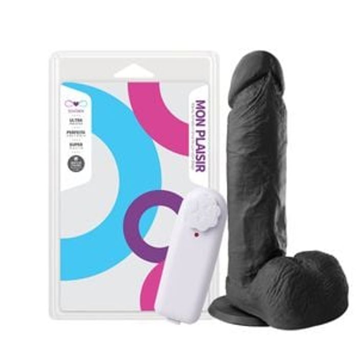 PRÓTESE VIBRADOR EXTERNO VENTOSA 19X4,5 CM