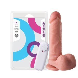 PRÓTESE VIBRADOR EXTERNO VENTOSA 19X4,5CM