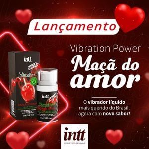 VIBRATION GEL EXCITANTE QUE VIBRA SABOR MAÇÃ DO AMOR 17ML INTT