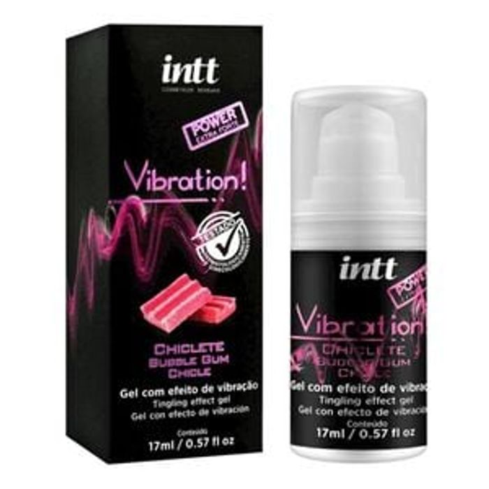 VIBRATION GEL EXCITANTE QUE VIBRA SABOR CHICLETE 17ML INTT