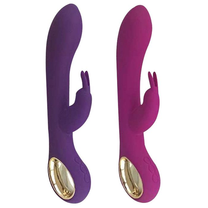 VIBRADOR ESTIMULADOR DE PONTO G E CLITÓRIS COM CALÇA EM METAL DOURADO