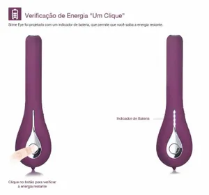 SUME EYE - VIBRADOR COM CÂMERA , 6 MODOS DE VIBRAÇÃO E À PROVA D'ÁGUA - 20 X 2,5 CM