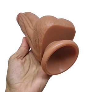 PÊNIS REALÍSTICO - 100% SILICONE - 20,2 CM x 5,1CM 