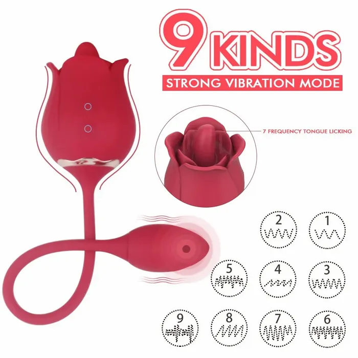 VIBRADOR E ESTIMULADOR ROSA TWIN BLOSSOMS S361 - 18 MODOS DE VIBRAÇÃO 