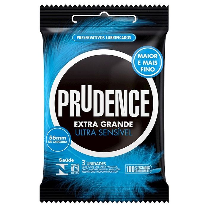 PRESERVATIVO EXTRA G ULTRA SENSÍVEL 3 UNIDADES PRUDENCE