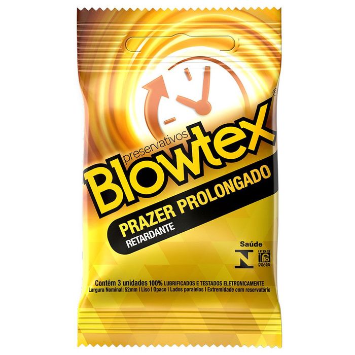 PRESERVATIVO PROLONGADOR DE EREÇÃO  3 UNIDADES BLOWTEX