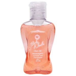 GEL COMESTÍVEL HOT - MORANGO COM CHAMPAGNE - BODY NUDE 37 ML