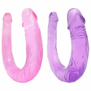 DILDO PONTA DUPLA REALÍSTICO - SUPER MACIO - EM JELLY CIRÚRGICO - 42 CM