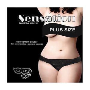 CALCINHA SENSATION VIBRAÇÕES  PLUS SIZE PETITCHERRY