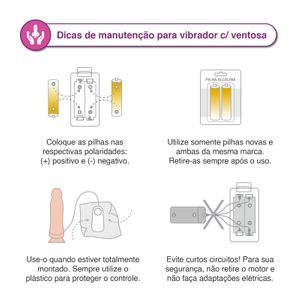 Pênis com Vibrador e Ventosa 14 x 3,5 cm