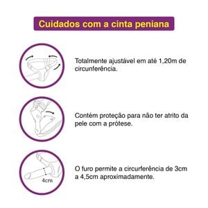 Cinta Peniana Dupla Couro Próteses Realísticas 16x4cm