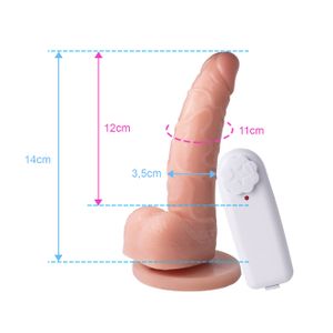 Pênis com Vibrador e Ventosa 14 x 3,5 cm