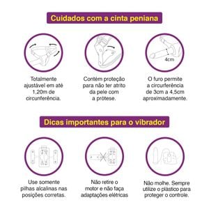 Cinta Peniana Couro Prótese Realística com Vibro 16,5x4cm