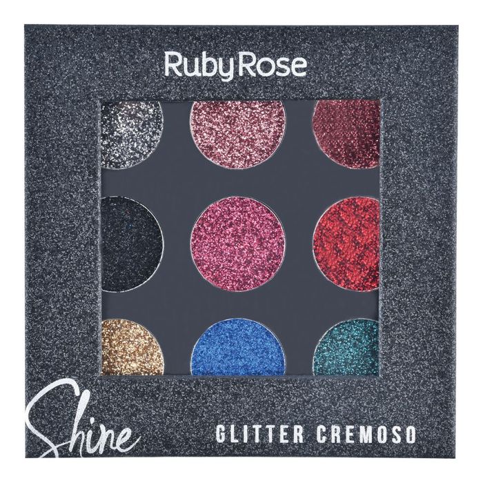 Paleta De Sombra Shine Glitter - Hb8407 - Black - Rubyrose