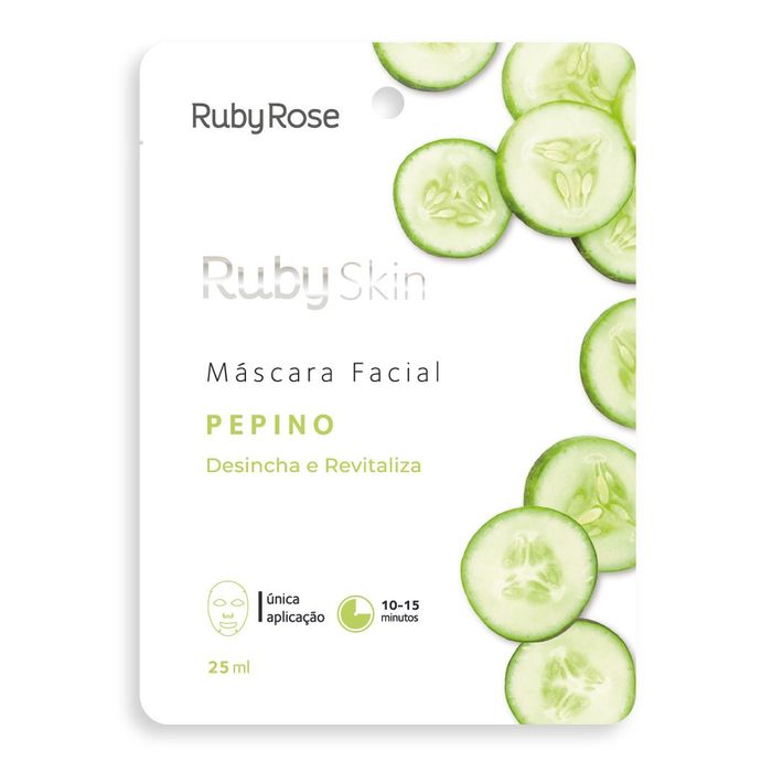 Mascara Facial De Tecido Pepino Skin - Hb702 - Rubyrose