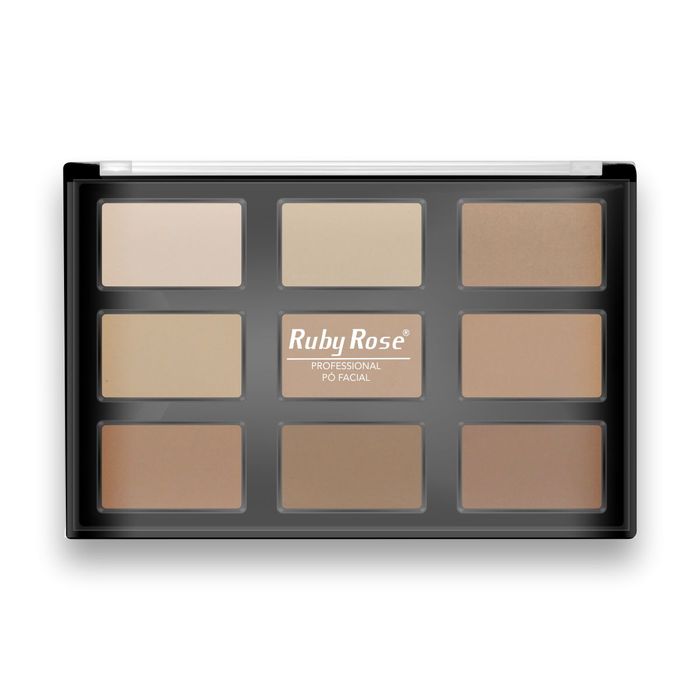 PALETA DE PO FACIAL PROFISSIONAL - HB7208 -  - RUBYROSE