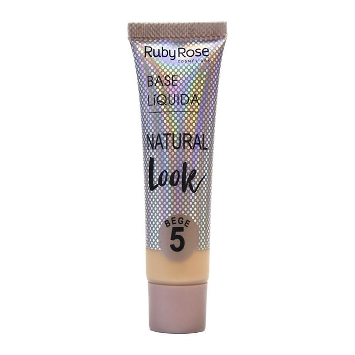 BASE LIQUIDA NATURAL LOOK - HB8051B5 - BEGE 5 - RUBYROSE