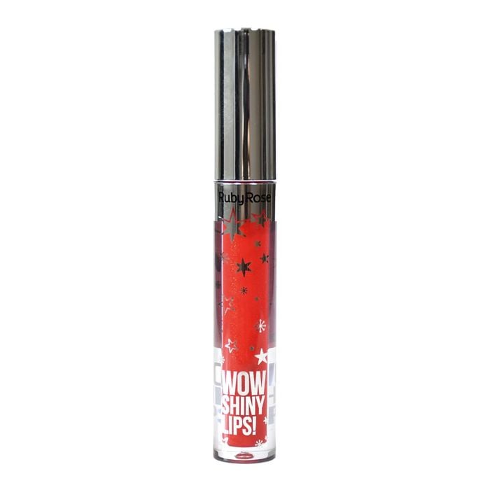 GLOSS LABIAL WOW SHINY LIPS - HB821848 - VERMELHO ALARANJADO 48 - RUBYROSE