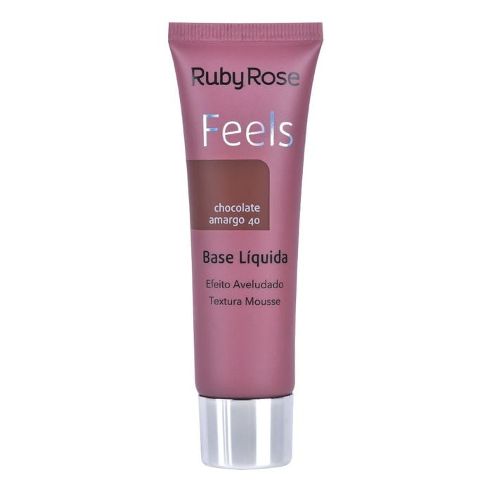 BASE LIQUIDA FEELS - HB8053CA40 - CHOCOLATE AMARGO 40 - RUBYROSE