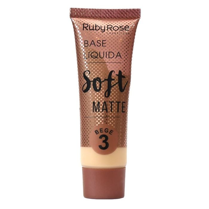 BASE LIQUIDA SOFT MATTE - HB8050B3 - BEGE 3 - RUBYROSE