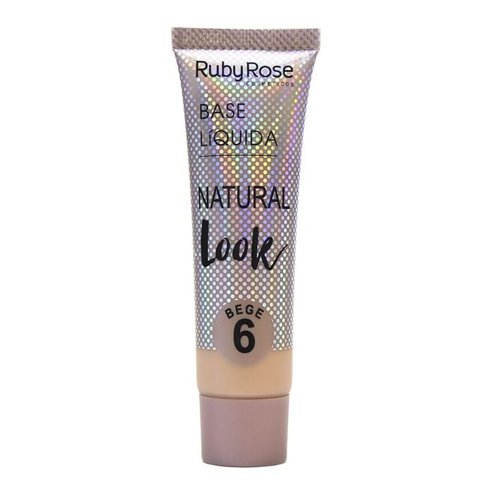 BASE LIQUIDA NATURAL LOOK - HB8051B6 - BEGE 6 - RUBYROSE
