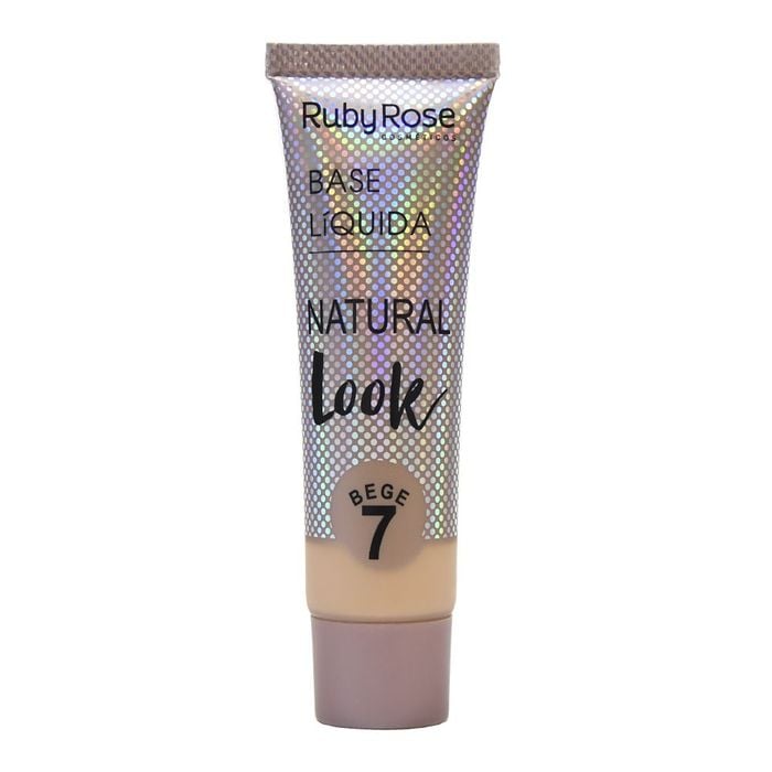 BASE LIQUIDA NATURAL LOOK - HB8051B7 - BEGE 7 - RUBYROSE