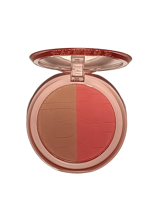 Dual Cheeks Blush Compacto Nectar/scarlet Hbm03-3 Ruby Rose