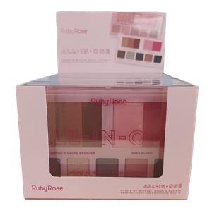 Hbm1002 - Paleta De Bronzer, Blush E Sombra All In One - Ruby Rose