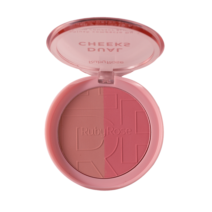 DUAL CHEEKS BLUSH COMPACTO CHAMPAGNE/PEACH HBM03-1 RUBYROSE